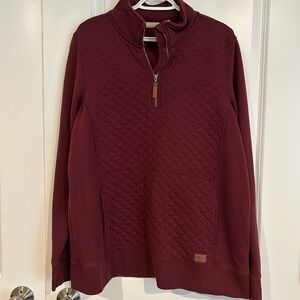 LLBean women’s quilted quarter zip pullover